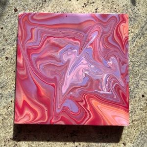 Psychedelic pink abstract painting